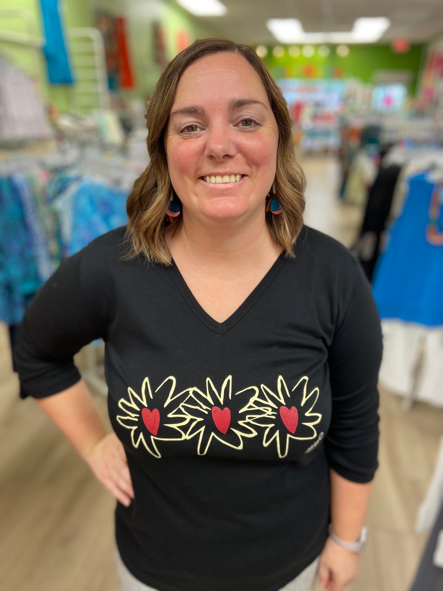 Victoria Triple Heart Flower Top