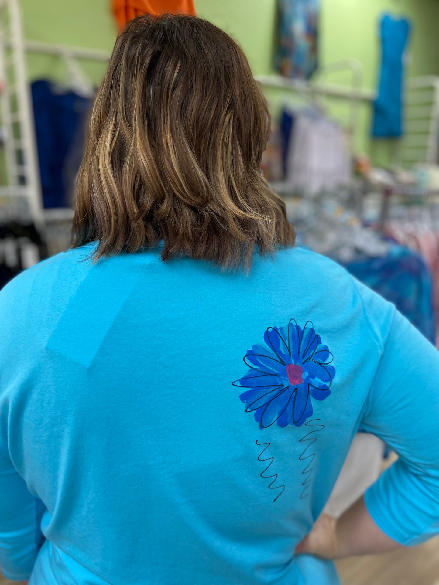 Victoria Blue Daisy Trio Top
