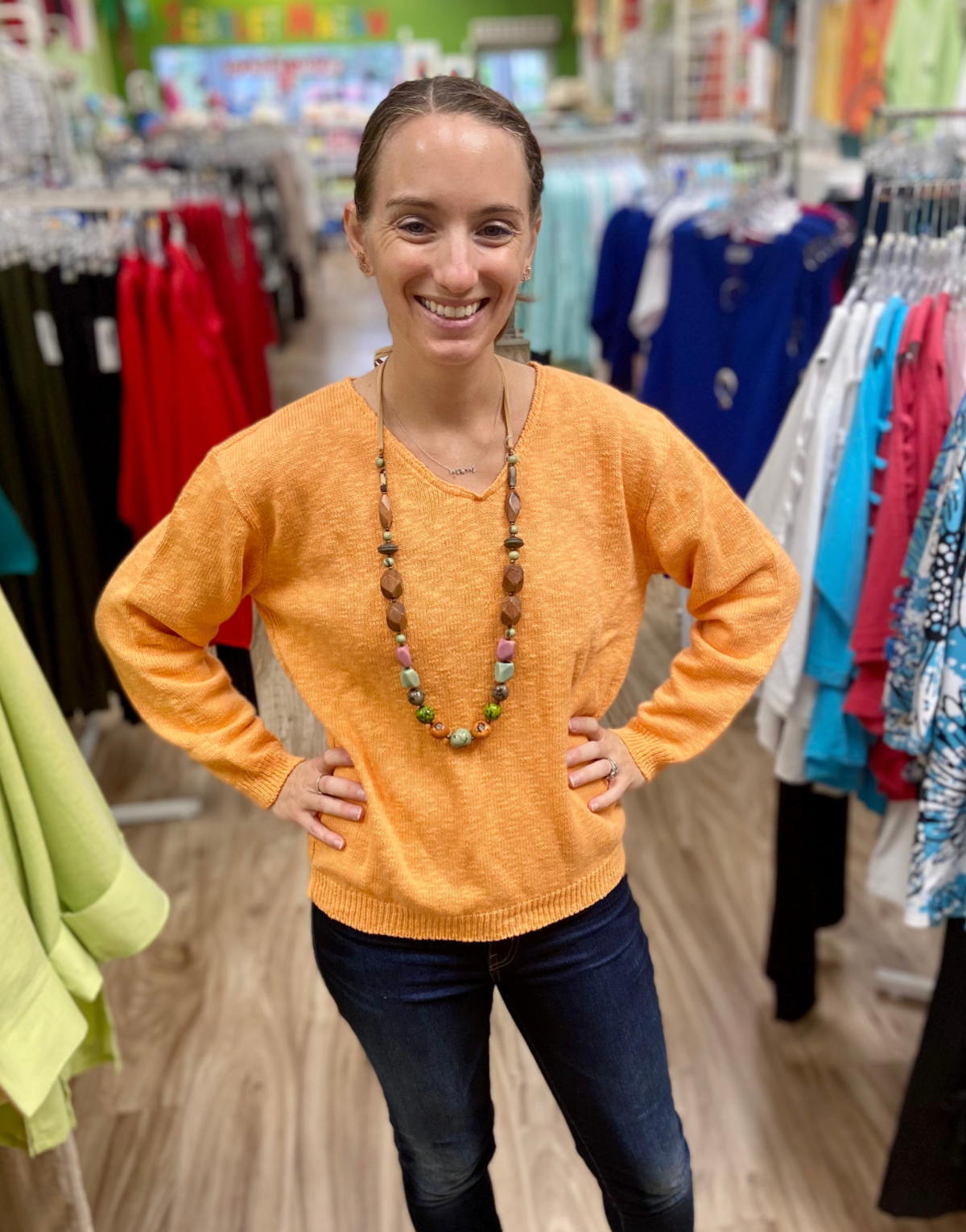 Sage 4000 V-Neck Crop Sweater