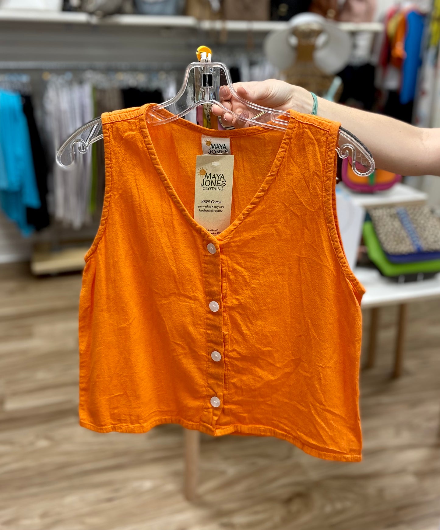 Maya Jones 0003 Button Tank Top