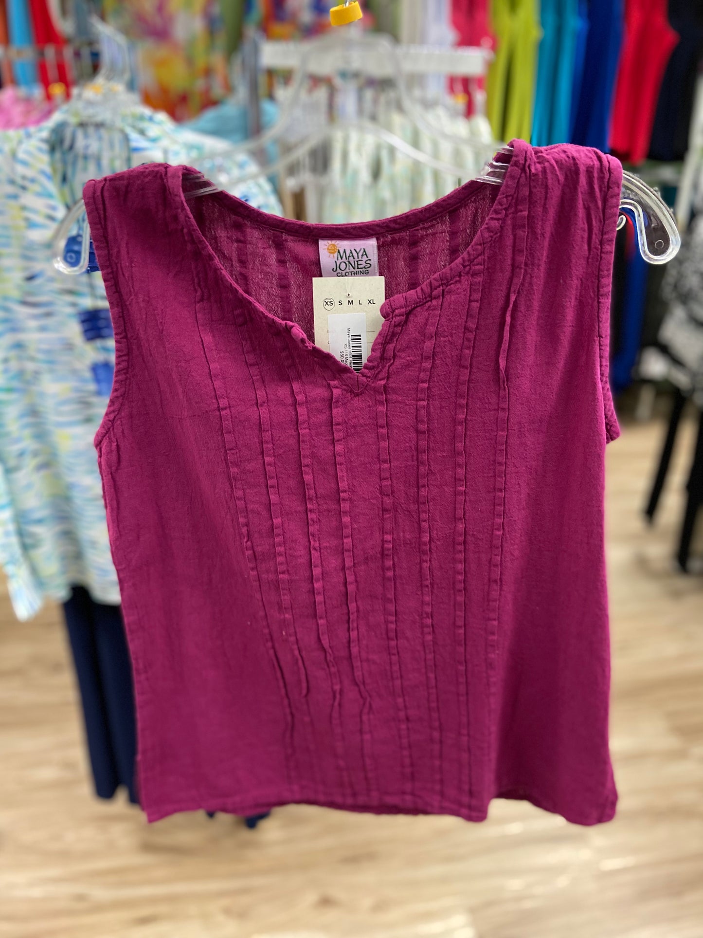 Maya Jones 1691 Pleat Tank Top