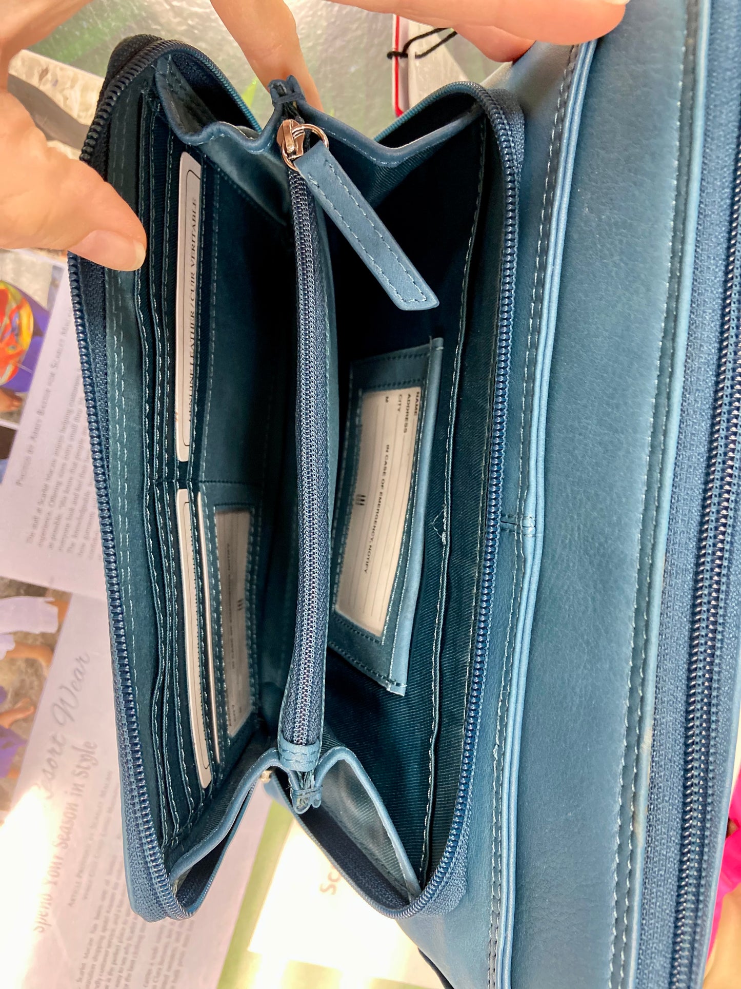 ILI 6333 RFID Leather Organizer Bag