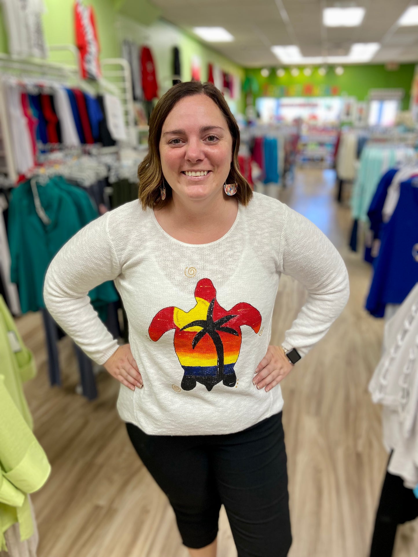 MoMo Sweater - Sunset Turtle