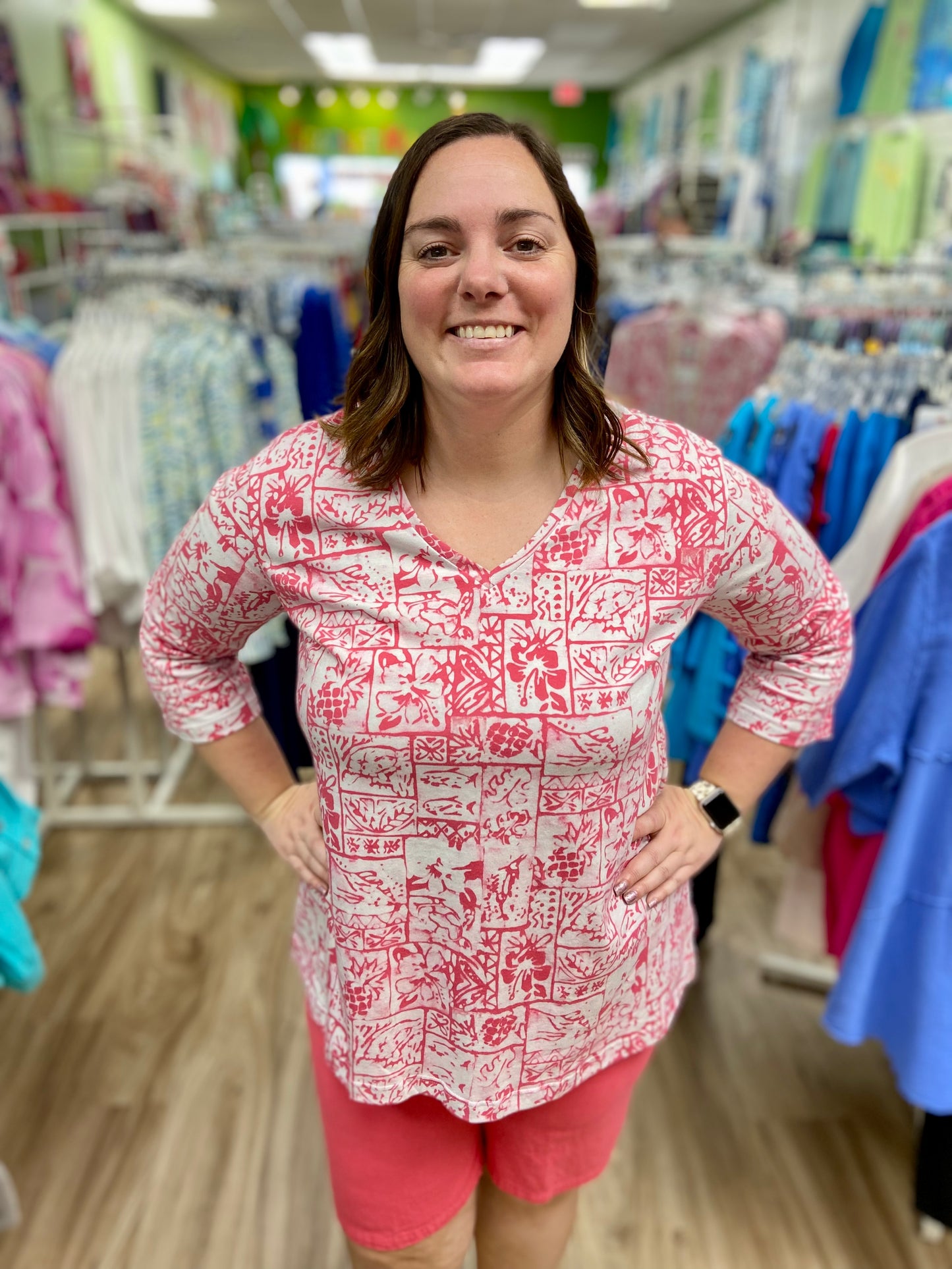 Rum Reggae V-Neck Tunic Top