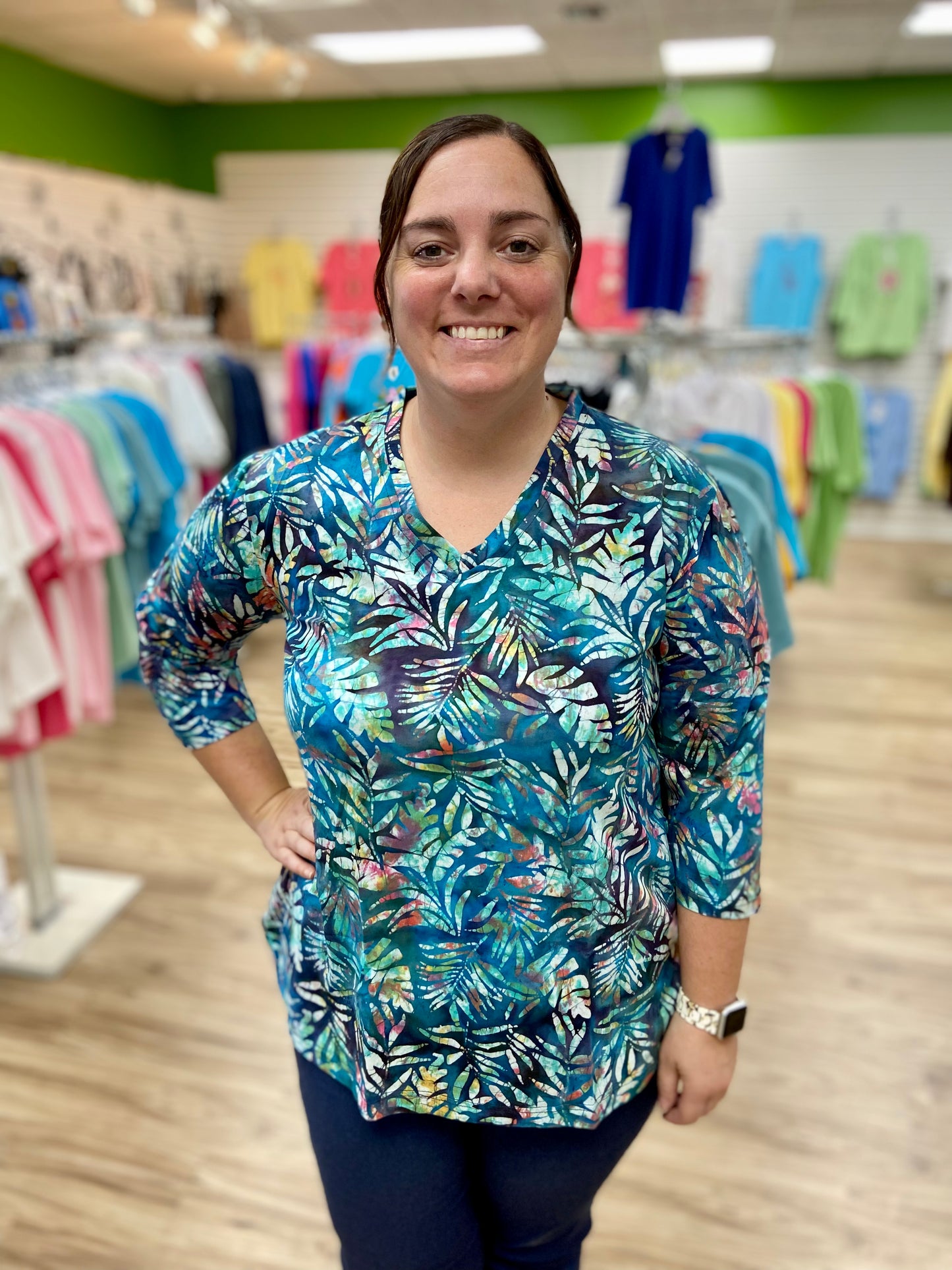 Rum Reggae V-Neck Tunic Top