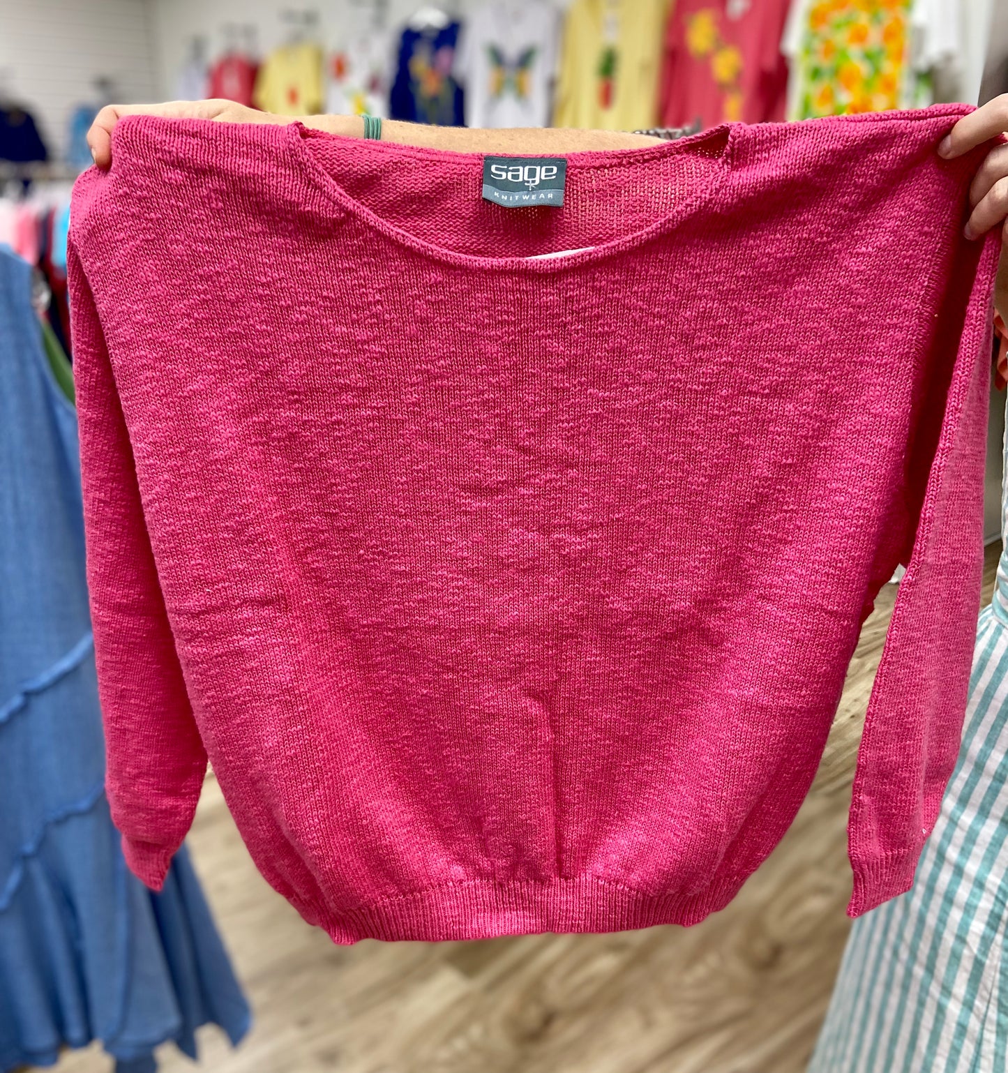 Sage 4100 Crew Neck Crop Sweater