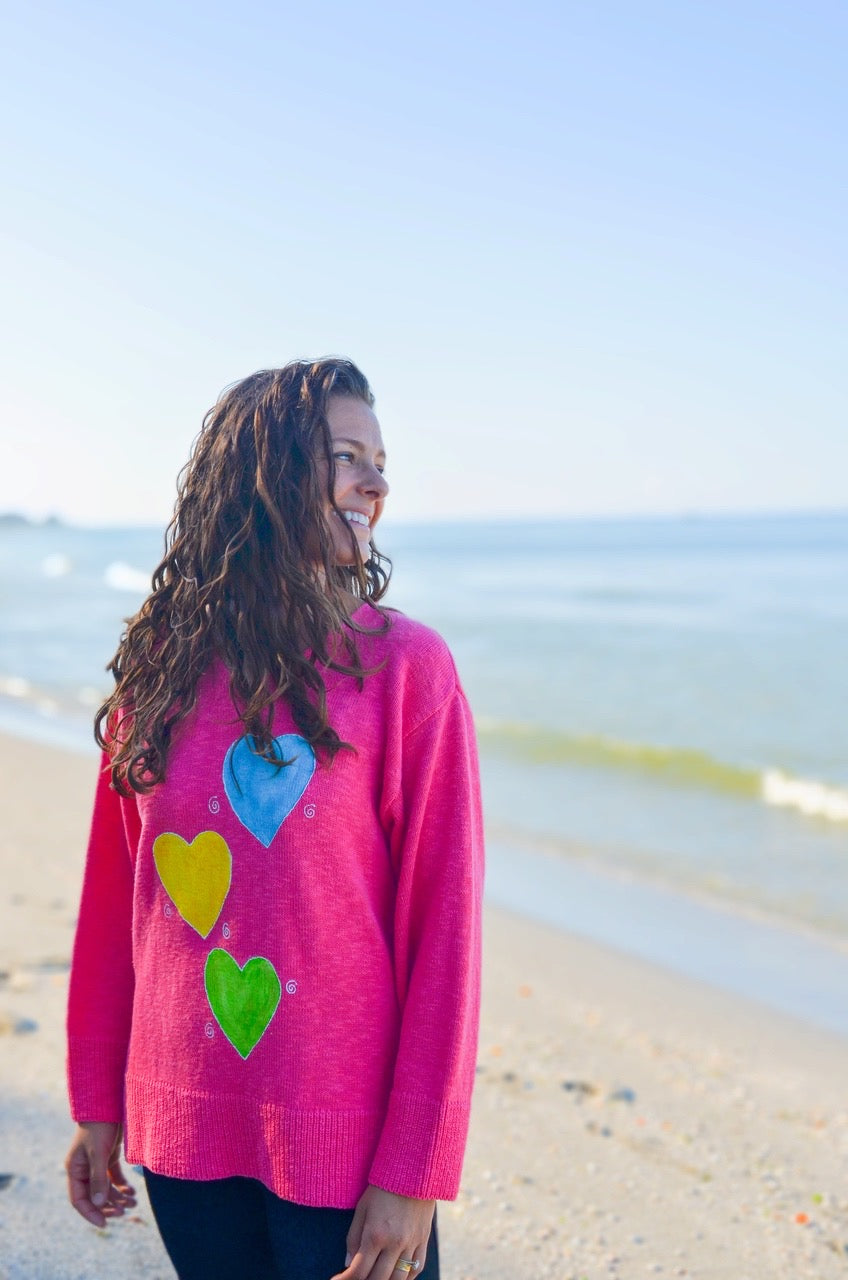 MoMo Sweater - Swirl Hearts
