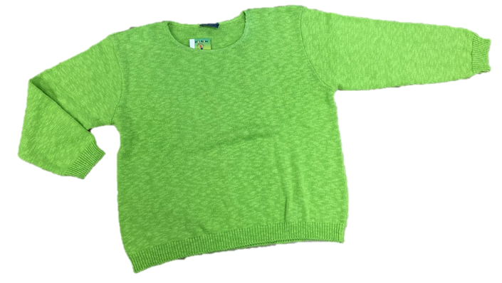Sage Crew Neck Crop Sweater