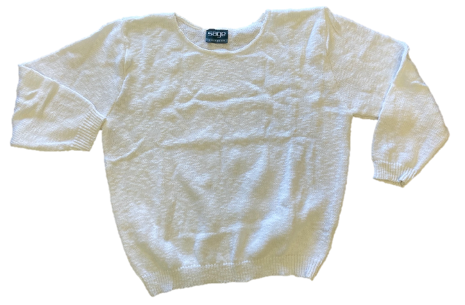 Sage Crew Neck Crop Sweater