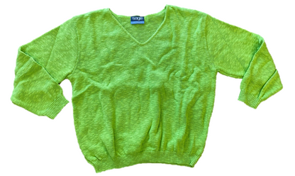 Sage V-Neck Crop Sweater