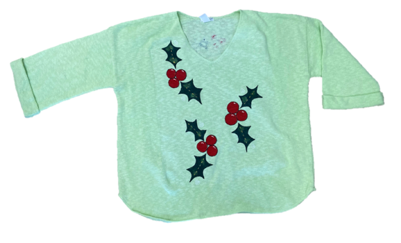 MoMo Sweater - Holly Holiday
