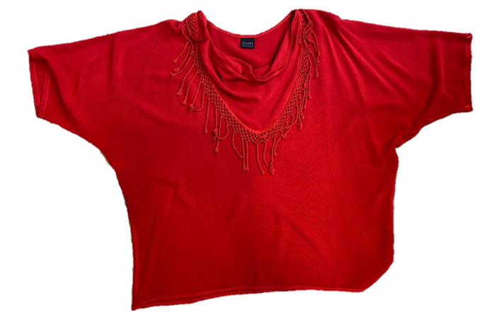 Dairi 225F One Size Fringe Cowl Top