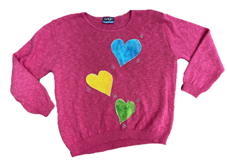 MoMo Sweater - Swirl Hearts