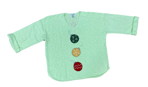 MoMo Sweater - Holiday Ornaments