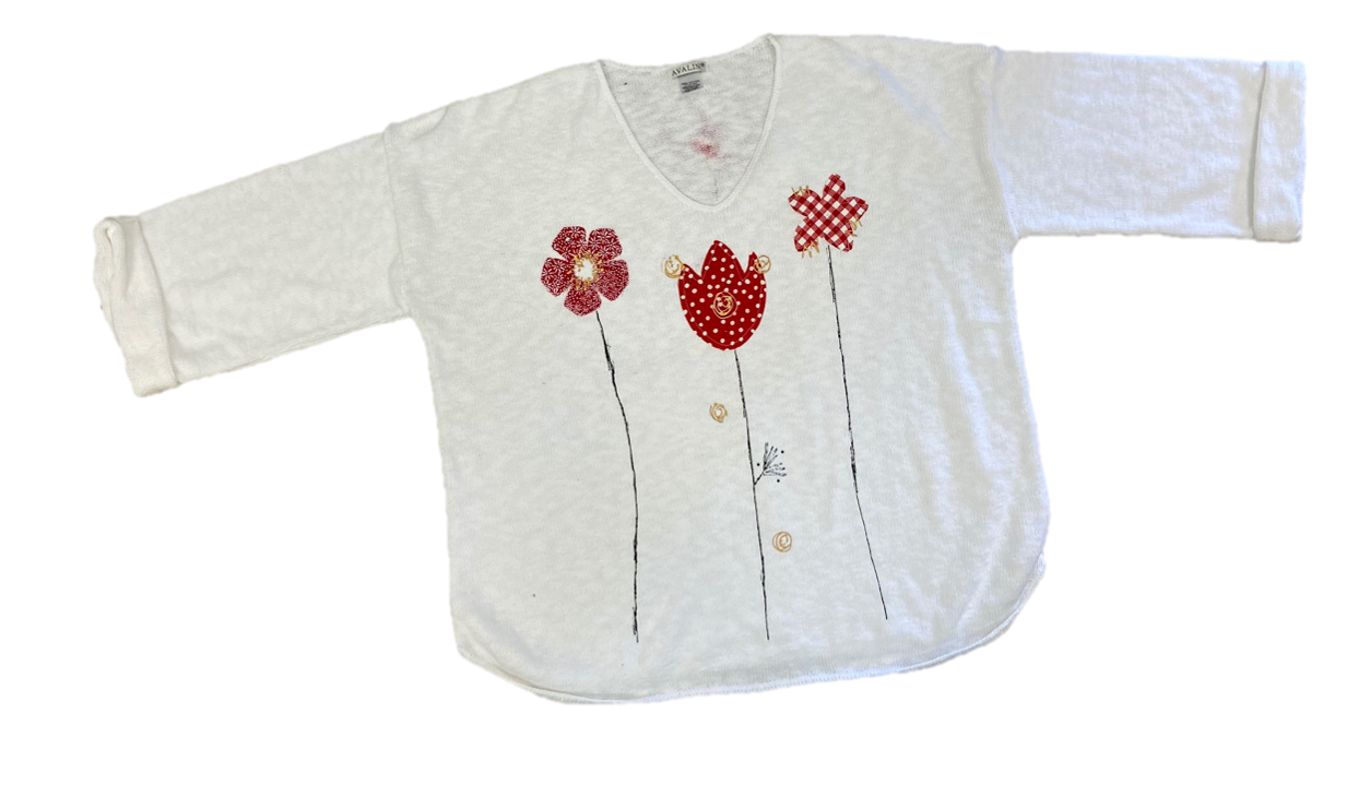 MoMo Sweater - Red Patch Garden