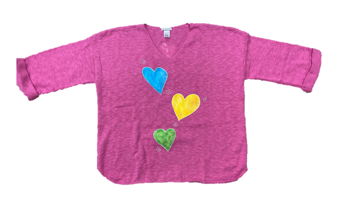 MoMo Sweater - Swirl Hearts