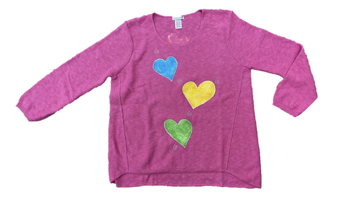 MoMo Sweater - Swirl Hearts