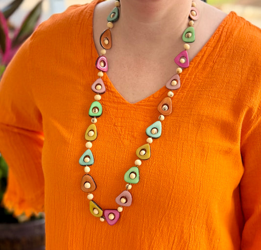 Tagua Aztec Necklace