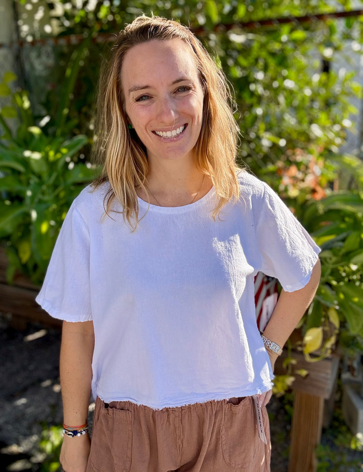 Cottonways Heidi One Size Fringe Crop Top