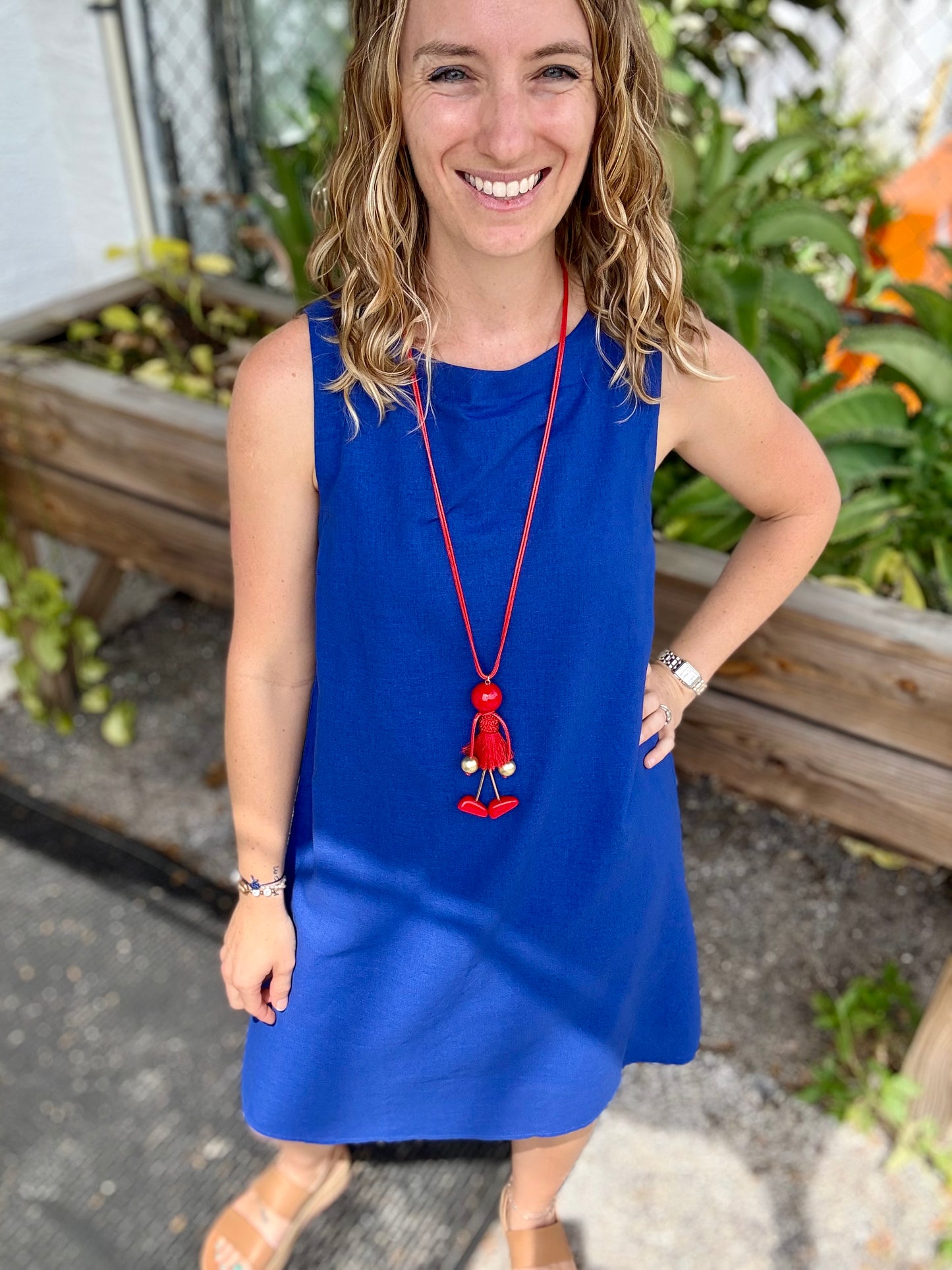 Annie Wear Side Button Shift Dress
