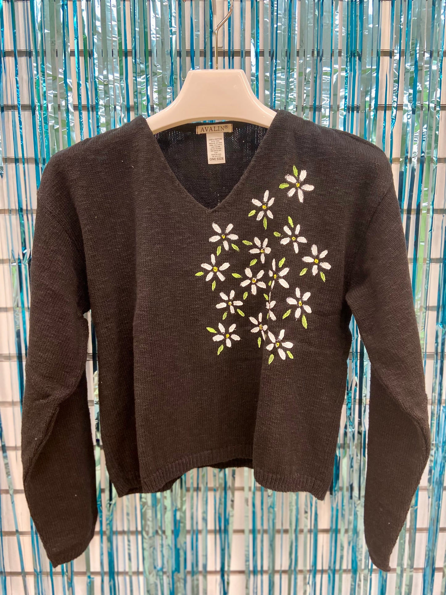 LisaLou Painted Jasmine Burst Sweater