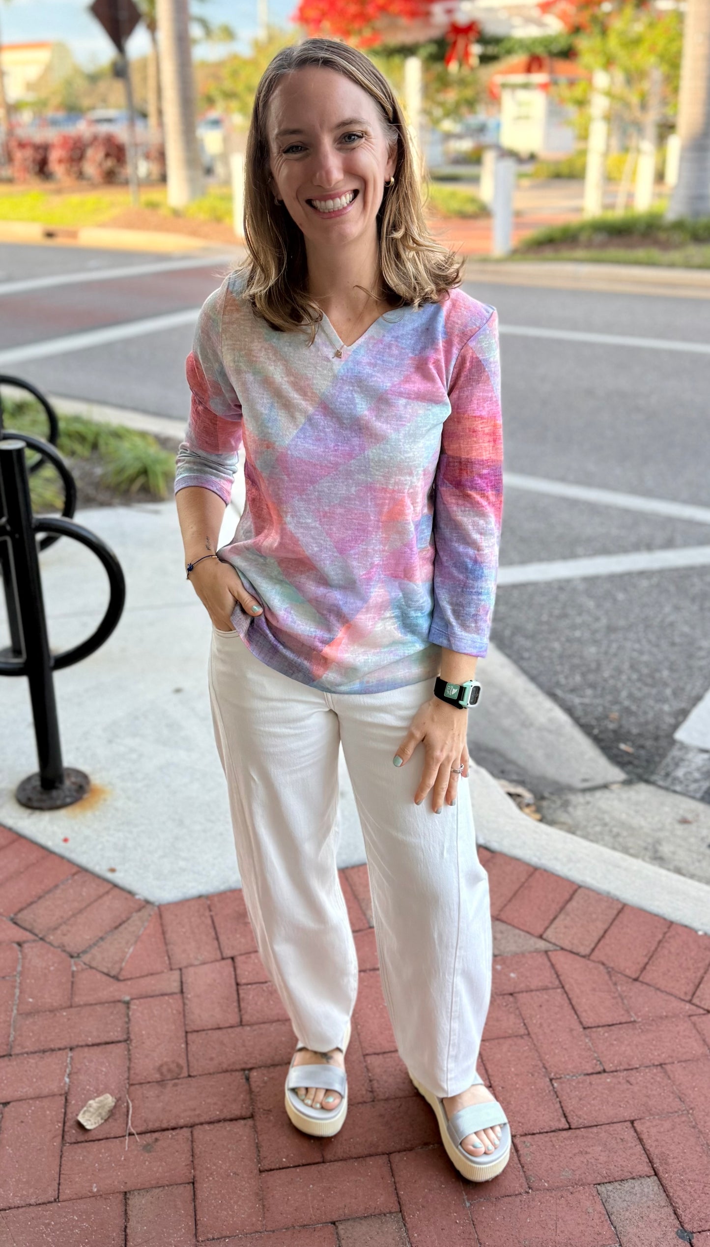 FDJ 3738451 Prism Print Top