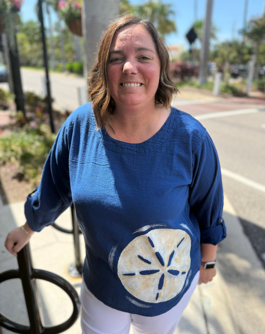 MoMo Painted Sand Dollar Top