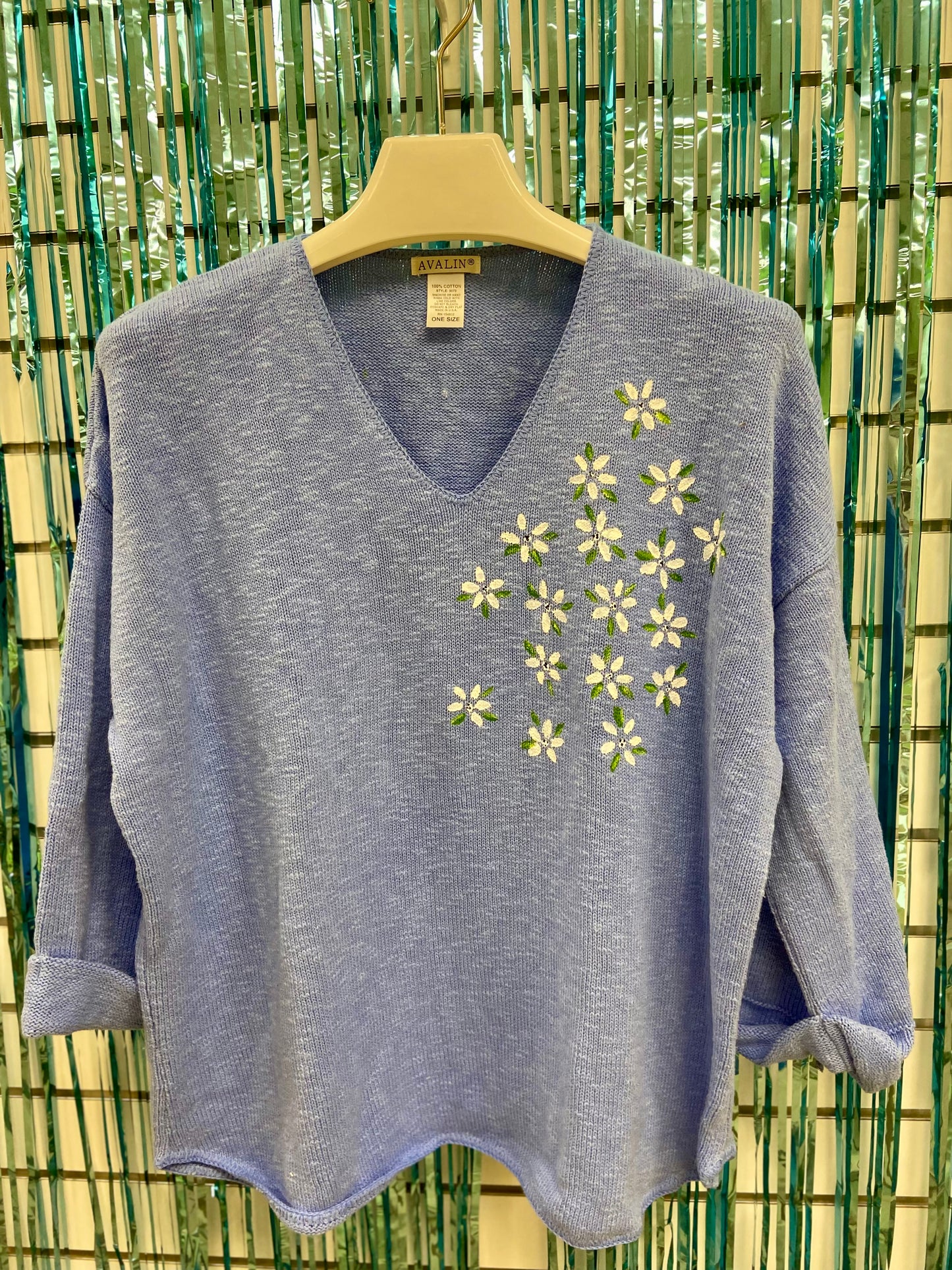 LisaLou Painted Jasmine Burst Sweater