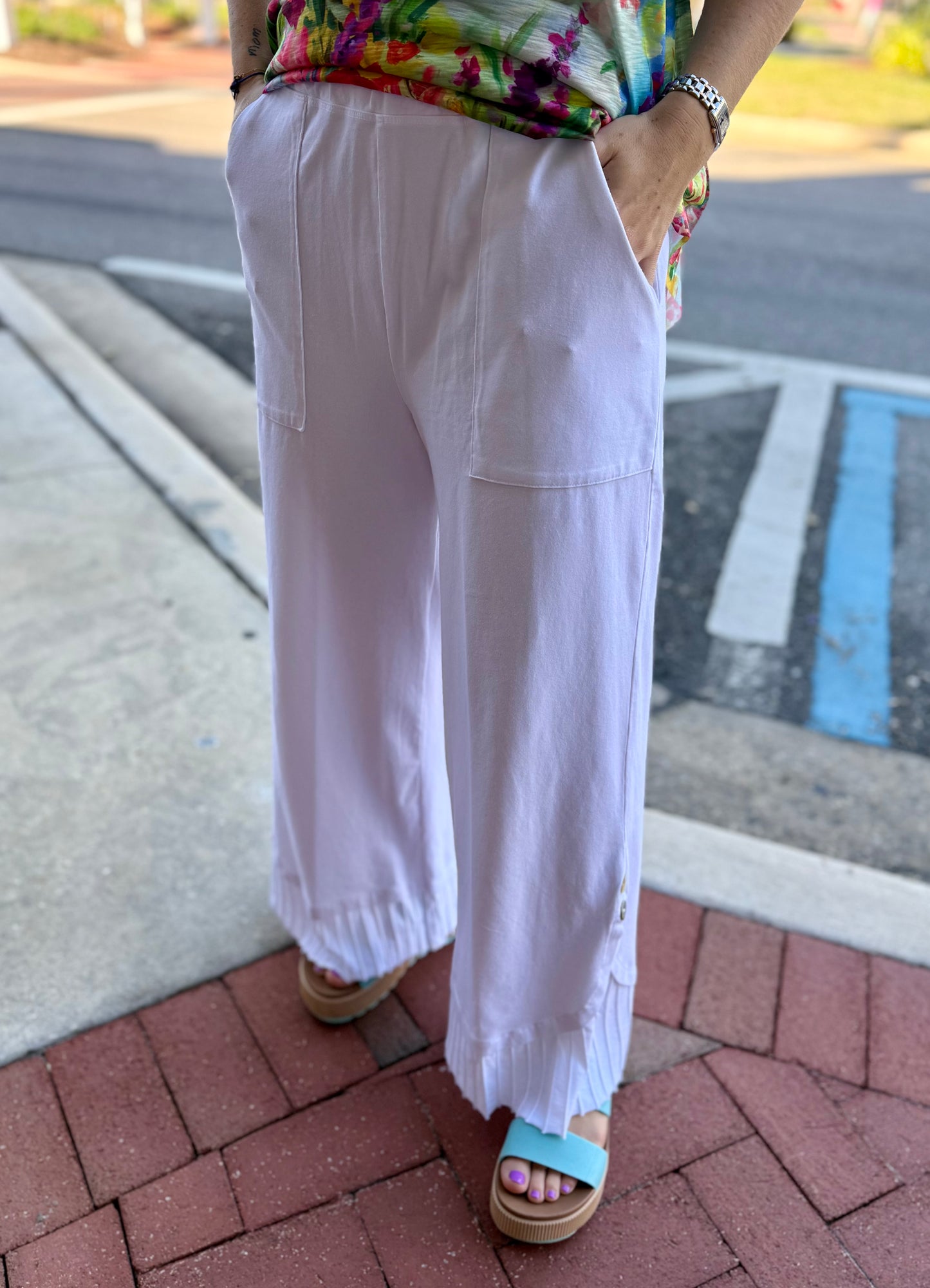 Jess & Jane M125 Wide Leg Ribbed Pant