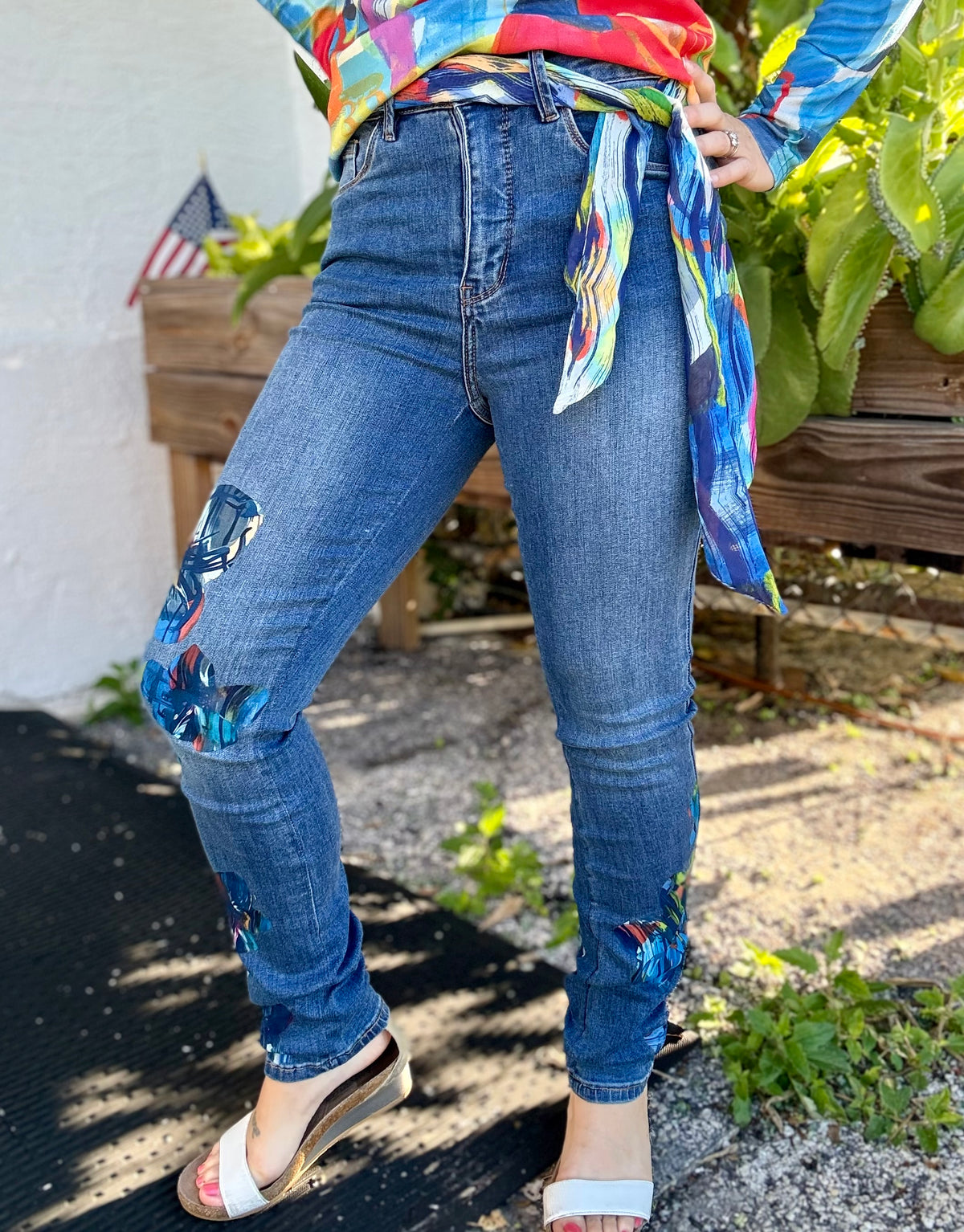 Claire DesJardins Full Bloom Print Jean