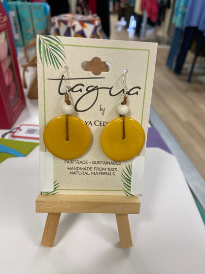 Tagua Cooper Earring