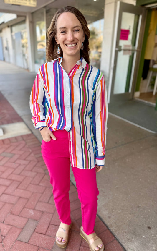 Avani 5434 Marisol Stripe Blouse