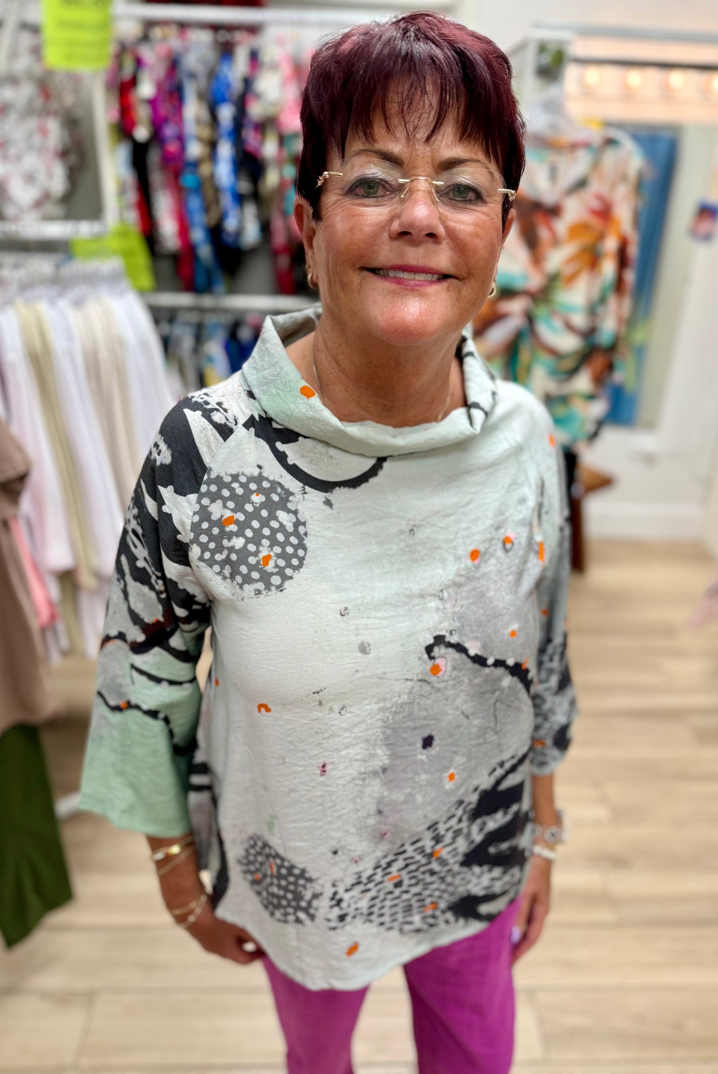 3 Potato 24HTP Cowl Neck Top