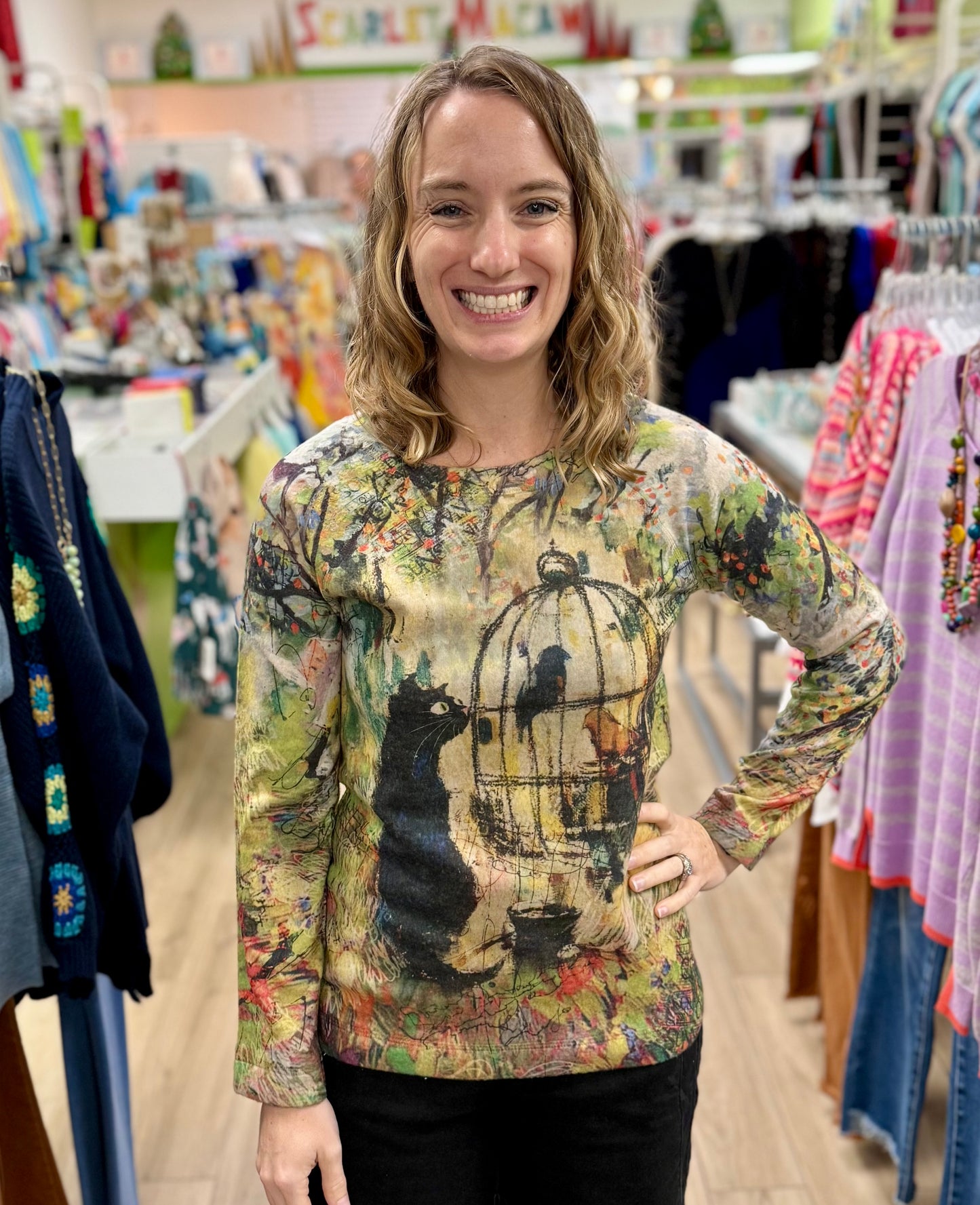 Inoah T517BM I See You Cat Top