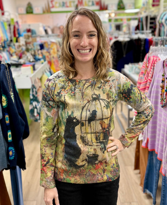 Inoah T517BM I See You Cat Top