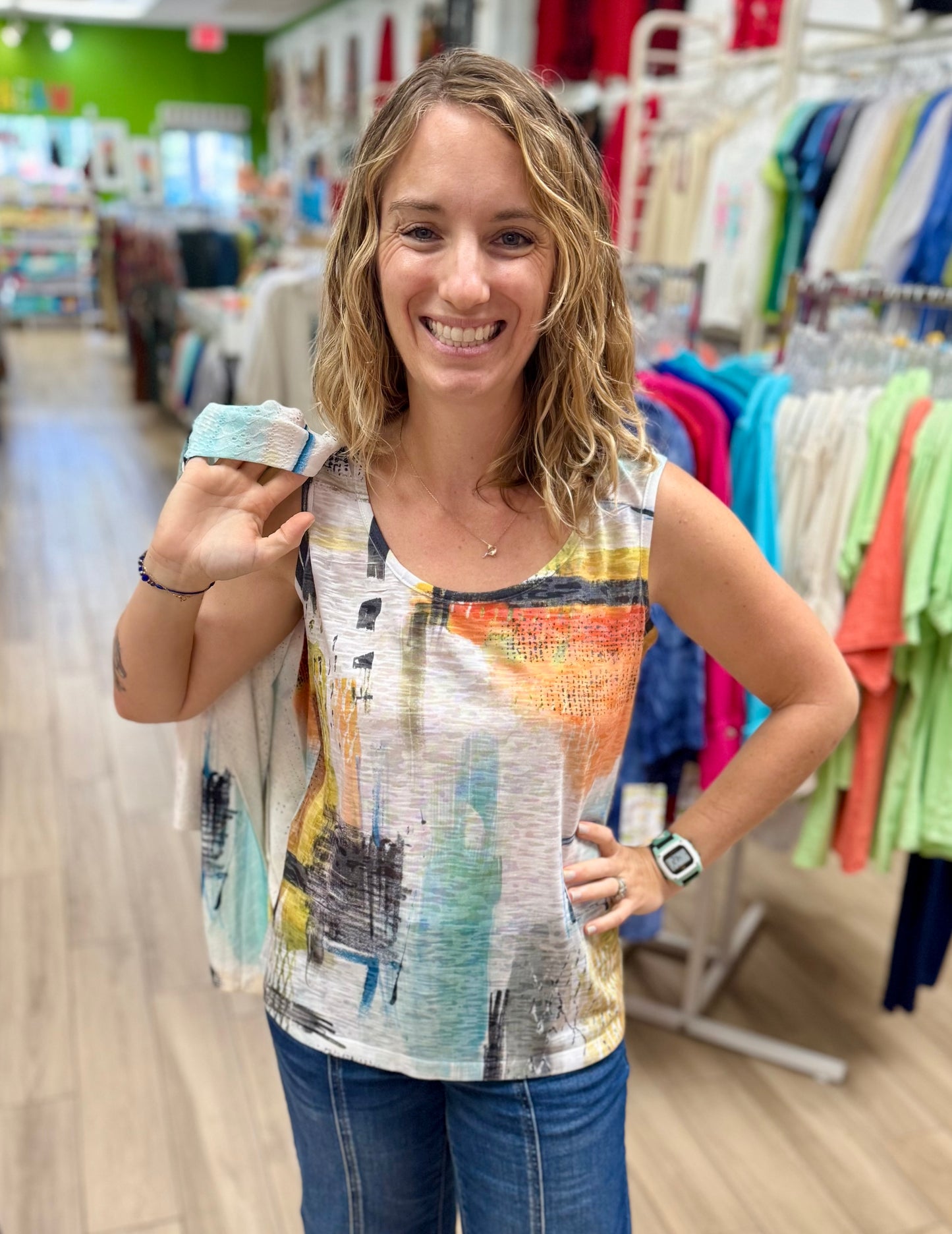 Impulse 794 Eyelet Tank Top Set