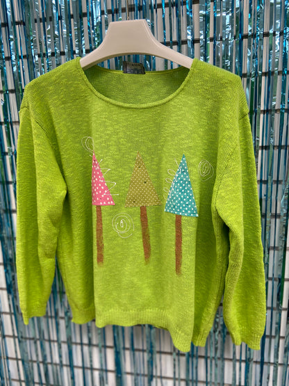 MoMo Sweater - Dots Tree Forest