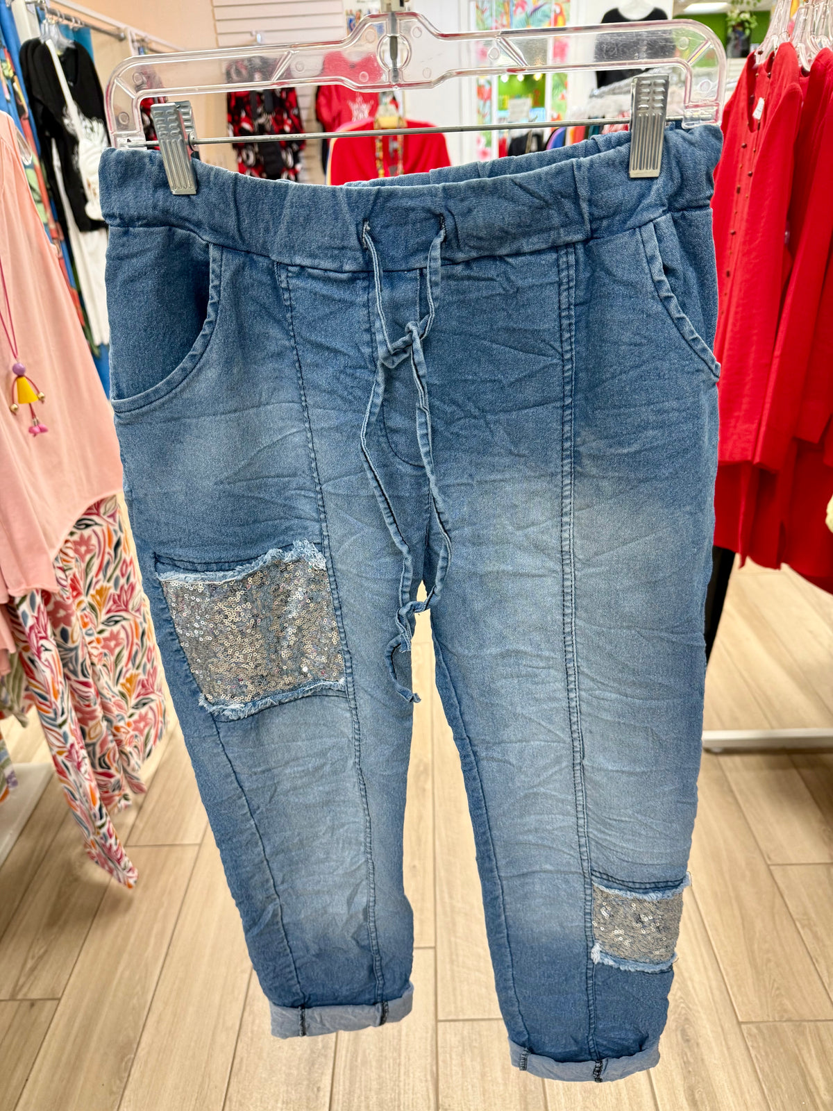 Bella Amore Patch Sparkle Jeans