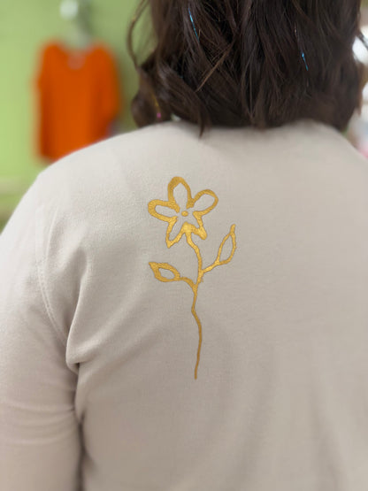 Peg Painted Solo Side Flower Top
