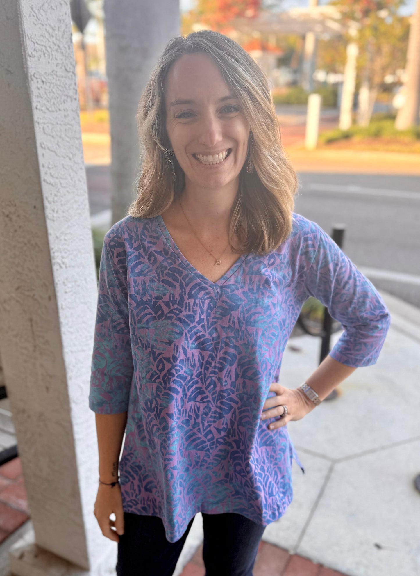Rum Reggae V-Neck Tunic Top