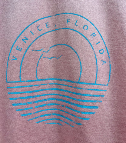 Boat House Venice Beach Sunset Circle Sweatshirt