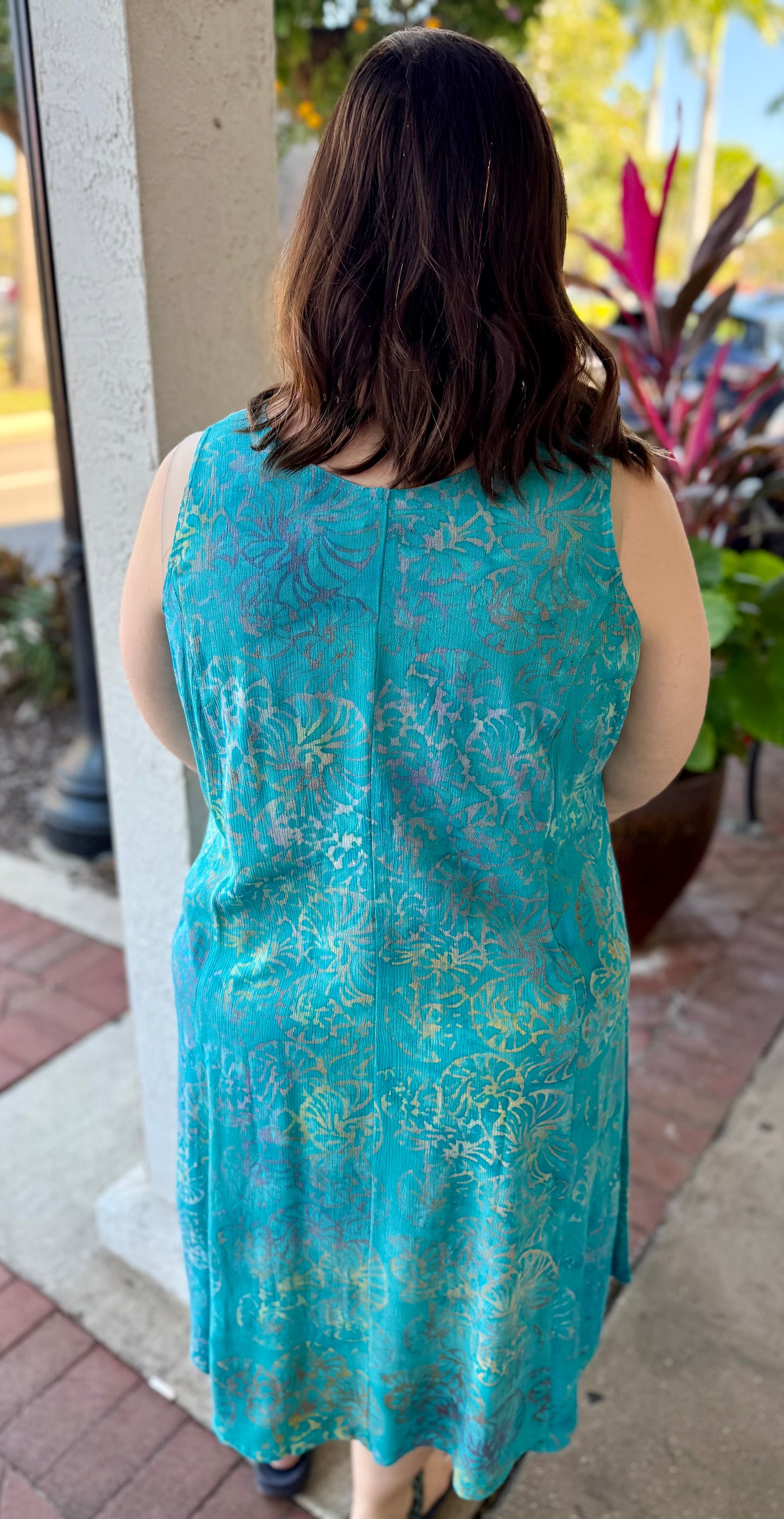 Lost River 1059 Button Neck Dress