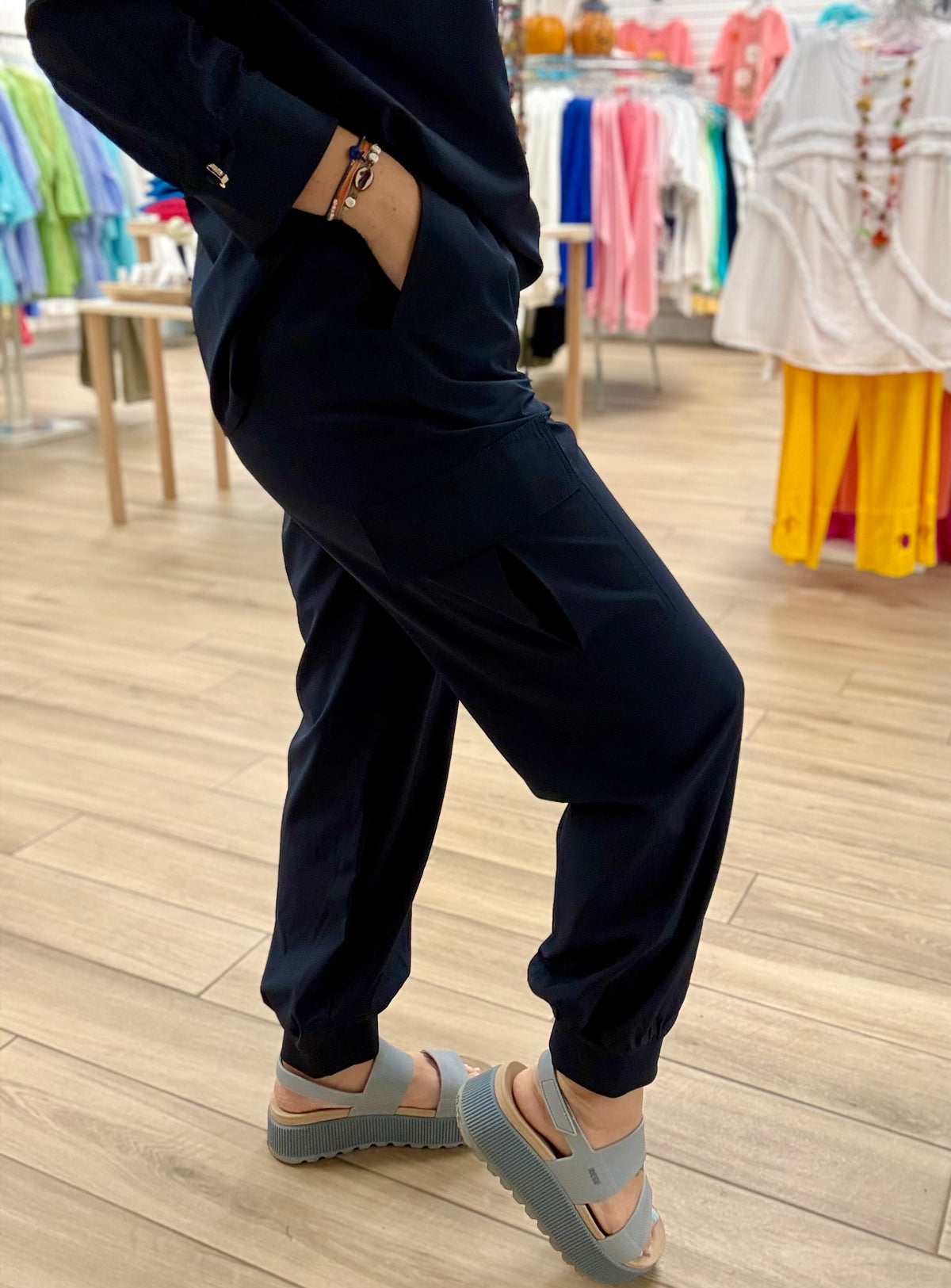 Multiples Navy Cargo Jogger Pant