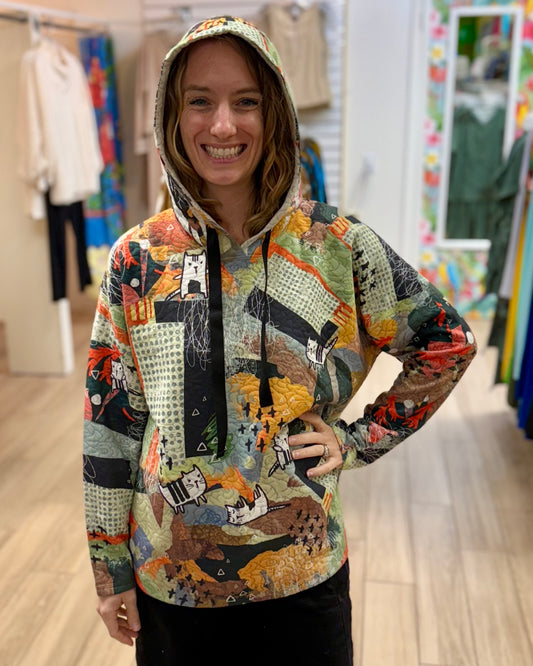 Inoah T436NB Cat-Tastic Day Hoodie Top