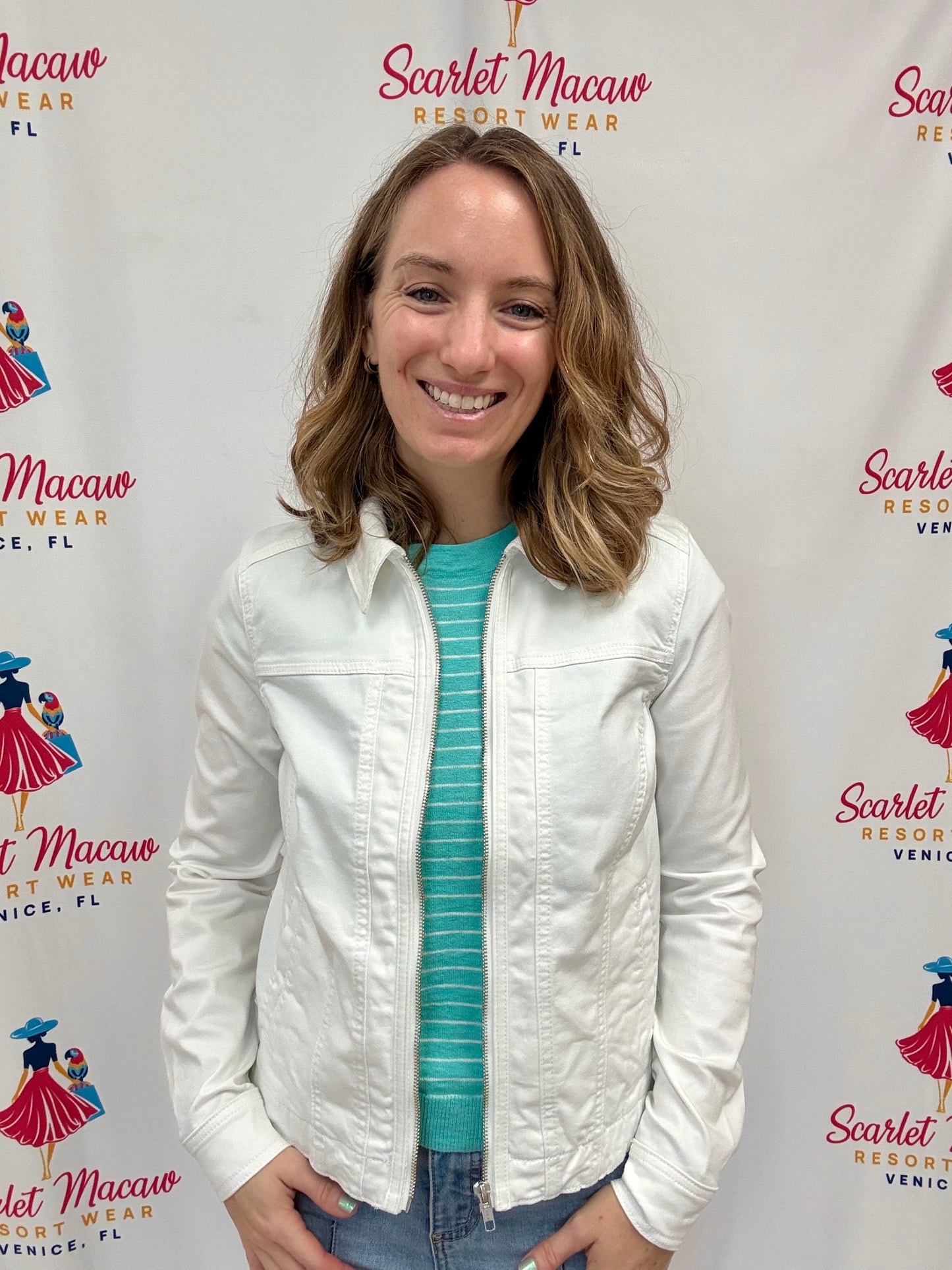 FDJ 1944511 White Jean Jacket