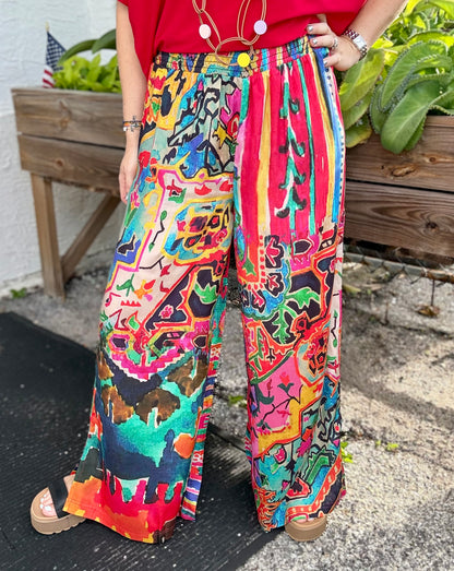 Orientique Persia Wide Leg Print Pant