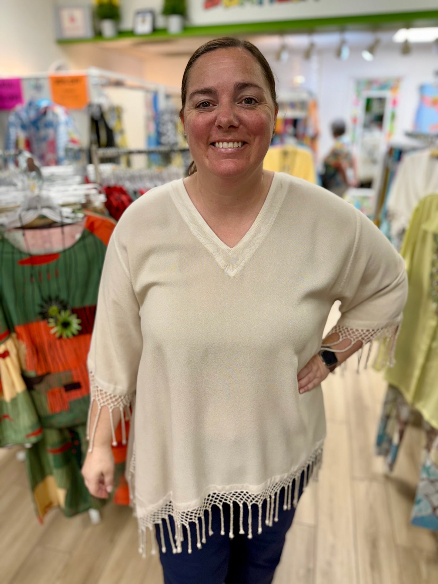 Dairi 2221 One Size Fringe Top