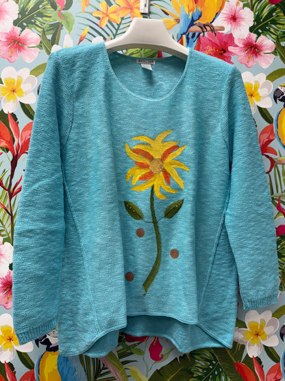Peg Painted Sunflower Sweater
