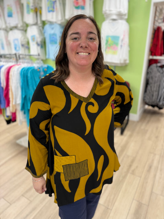 Iguana Joy Patches Top