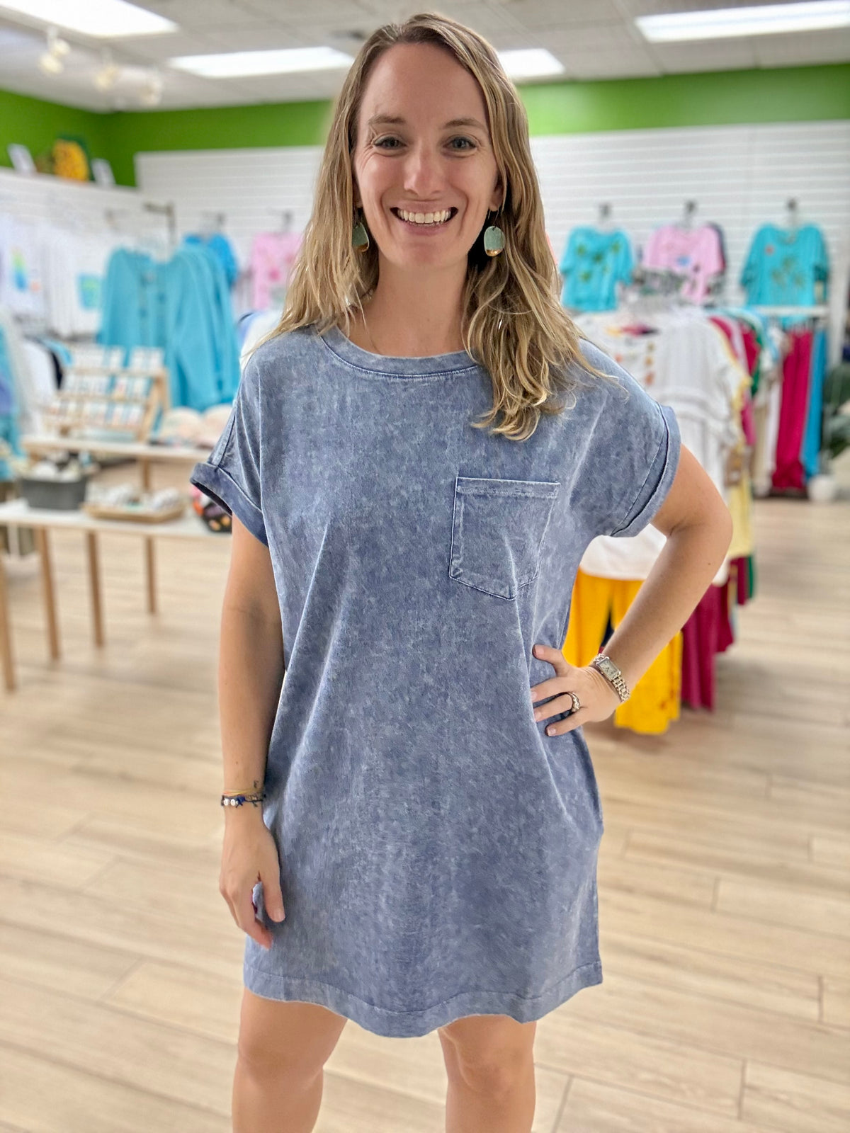 Zenana Halo Pocket Tunic Dress